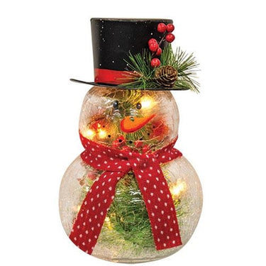 Glass Lighted Snowman, 6